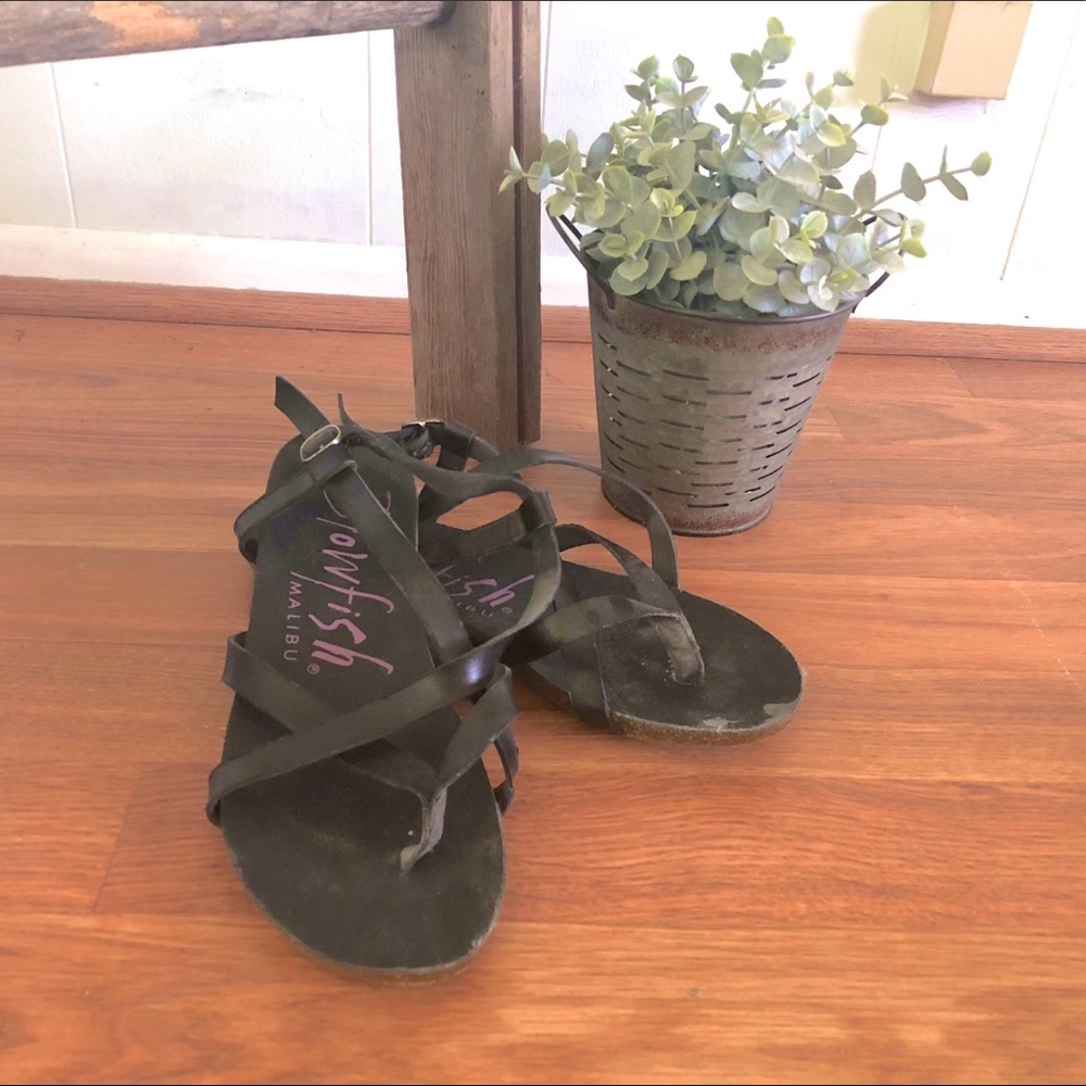Black Blowfish Sandals
